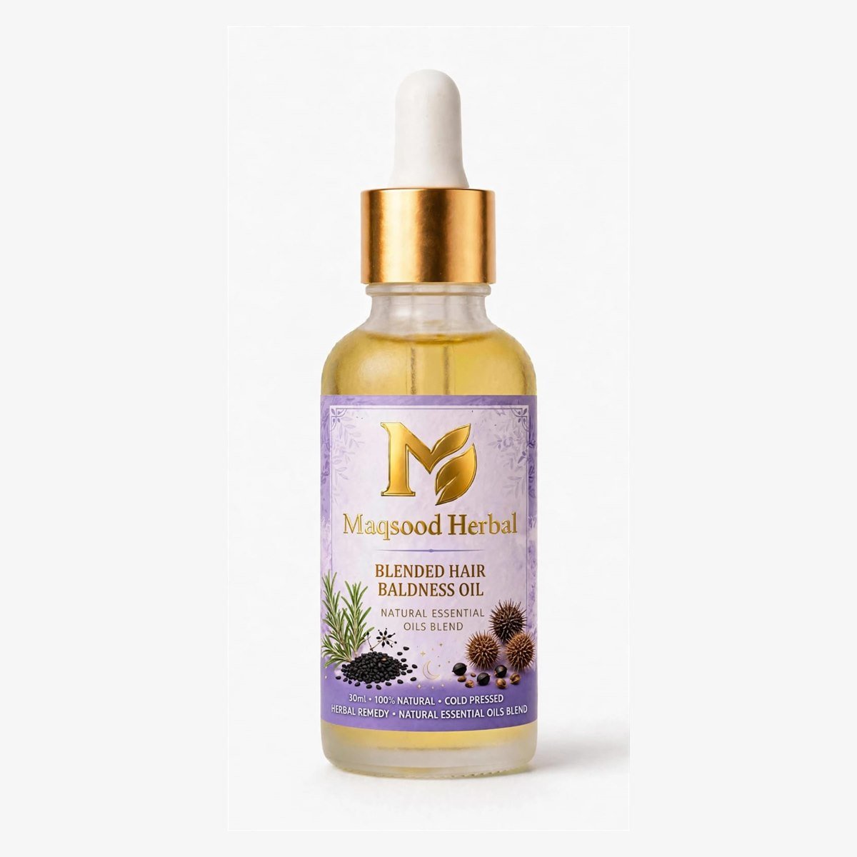 Hair Baldness Oil (Blended Hair Oil) by Maqsood Herbal