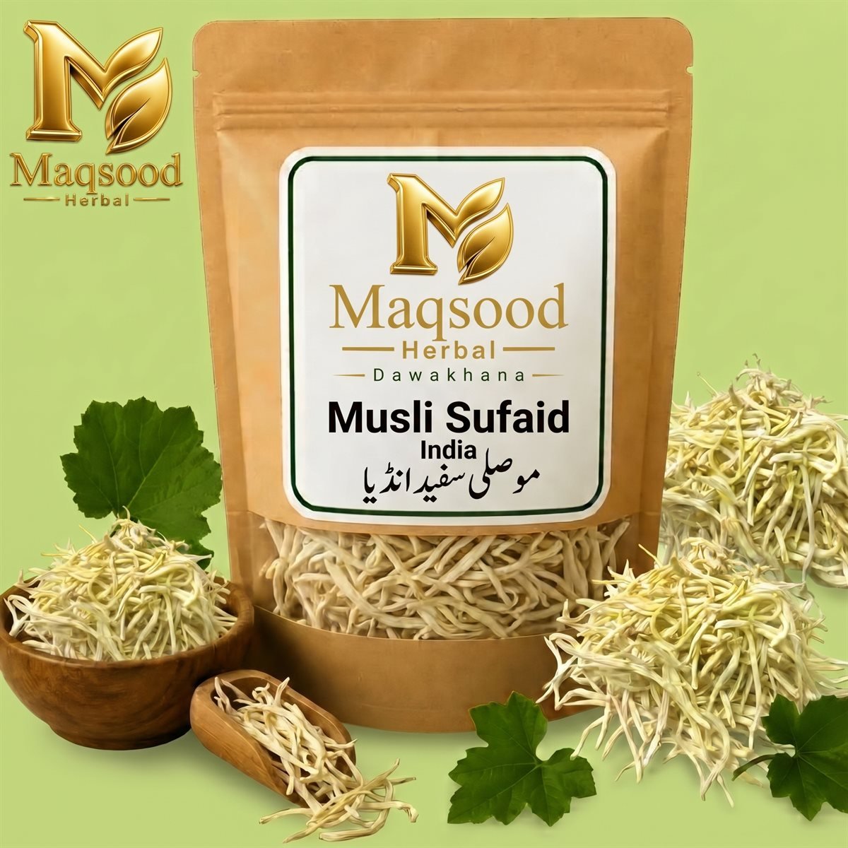 Musli Safaid India (White Musli) pack photo 2 by Maqsood Herbal